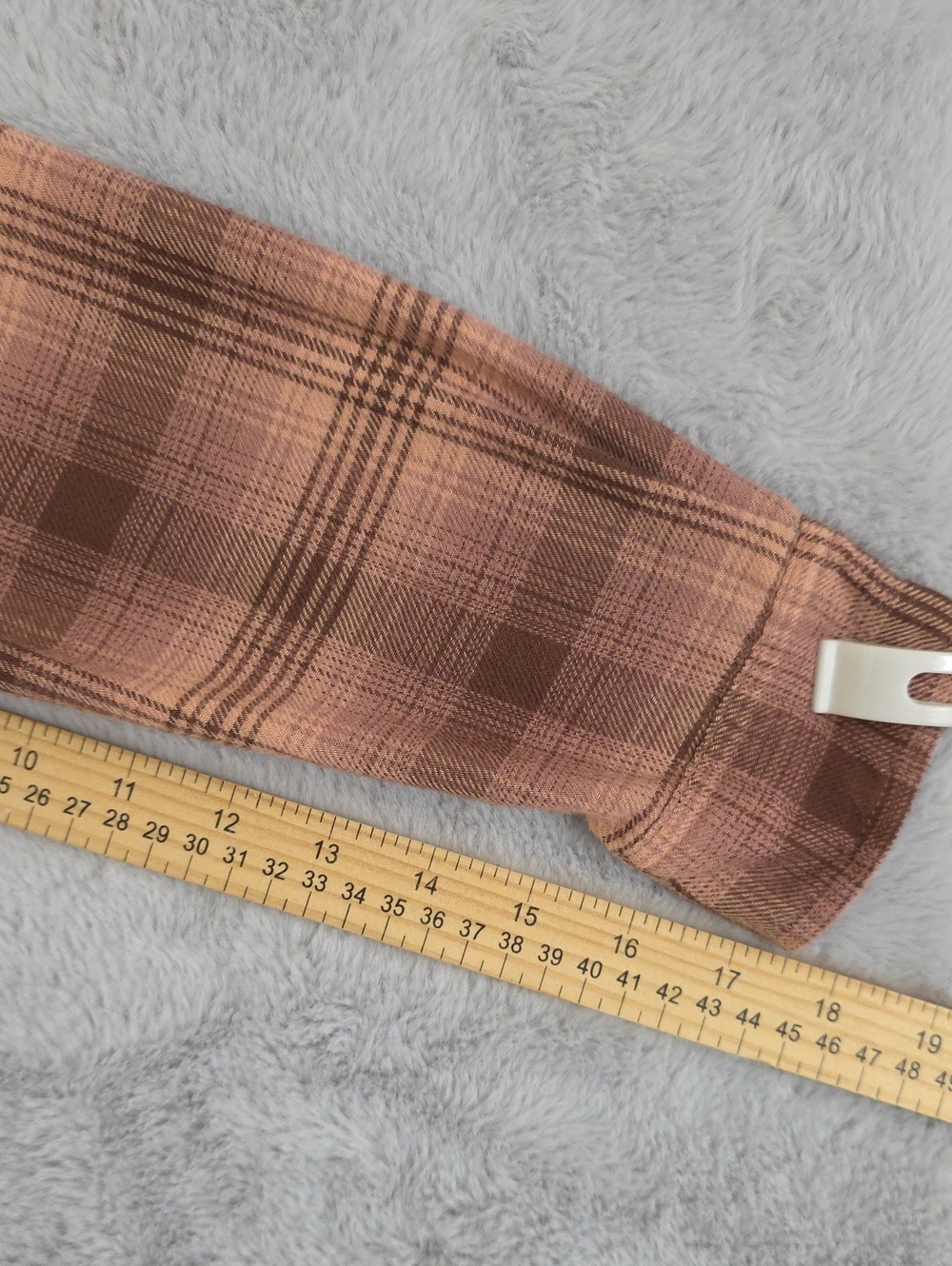 American Eagle Outfitters Boyfriend Fit Flannel Shirt XS Pink Brown Plaid Amazin - Picture 8 of 14